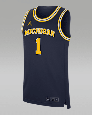 Мужские джерси Michigan Wolverines Replica Jordan Brand College Basketball Jersey для баскетбола