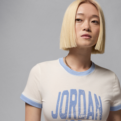 T-shirt court à motif Jordan pour femme
