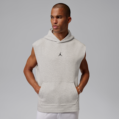 Jordan Sport Hoop Fleece เสื้อมีฮู้ดแขนกุดแบบสวมผู้ชาย Dri-FIT
