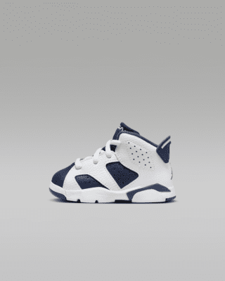 Chaussure Jordan 6 Retro ?� White and Midnight Navy ?� pour b?�b?� et tout-petit. Nike FR