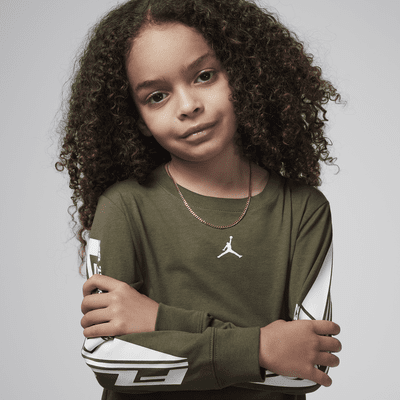 Playera de manga larga Flight para niños talla pequeña Jordan MVP