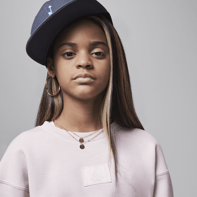 Sudadera de cuello redondo oversized para niños talla grande Jordan Flight Essentials