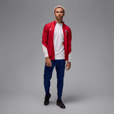 Stickad fotbollstracksuit Paris Saint-Germain Strike (fjärdeställ) Jordan Dri-FIT för män
