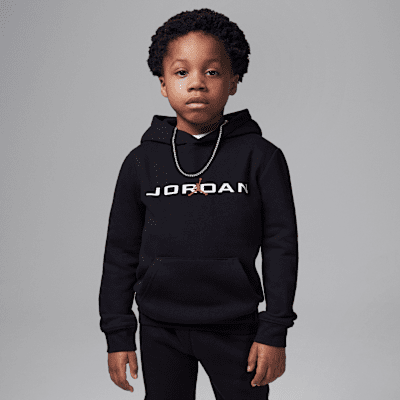 Conjunto de 2 piezas de sudadera con gorro sin cierre Baseline para niños talla pequeña Jordan