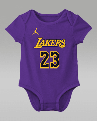Детские  LeBron James Los Angeles Lakers Baby Jordan NBA Bodysuit
