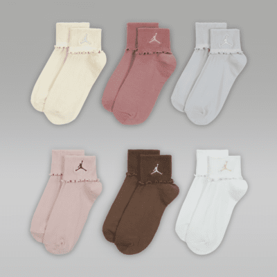 Jordan Big Kids' Foldover Ankle Socks (6 Pairs)