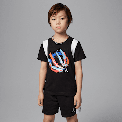 Jordan Bball Fire Mixed tweedelige shortsset voor kleuters