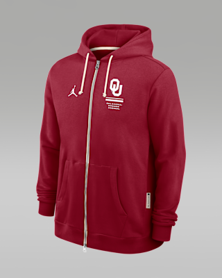 Мужское худи Oklahoma Sideline Standard Issue Jordan Brand Dri-FIT College Full-Zip Hoodie