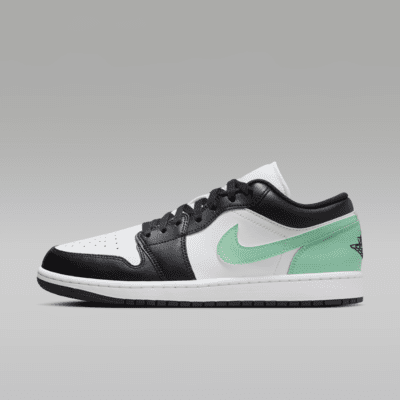 Nike Air Jordan 1 Low sneaker Wit/Green Glow/Zwart