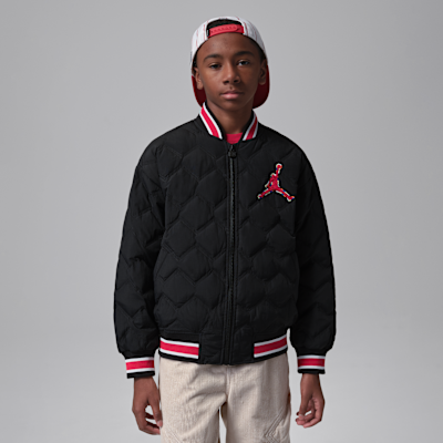 조던 주니어 셔닐 후드 봄버 재킷