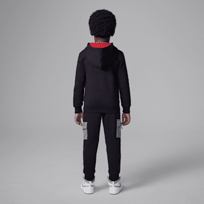 Ensemble deux pièces en Fleece avec sweat à capuche, zip et poche cousue Jordan pour enfant