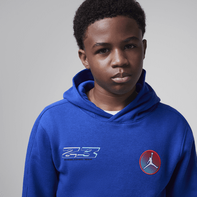 Jordan MJ Moto Big Kids' Fleece Pullover Hoodie