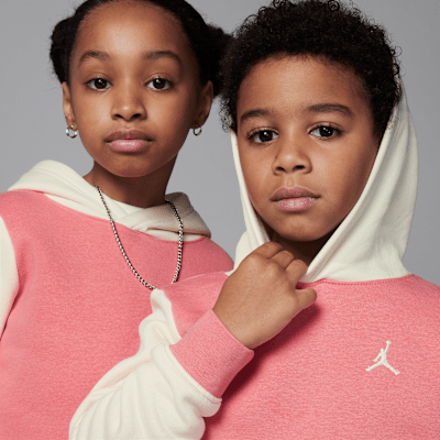 Conjunto de 2 piezas de sudadera con gorro para niños talla pequeña Jordan MJ Brooklyn Fleece