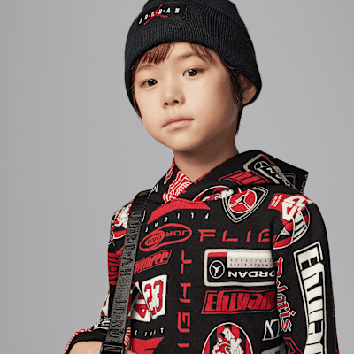 Jordan Brooklyn kétrészes, mintás polár kapucnispulóver-szett kisgyerekeknek