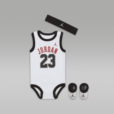 Jordan 3-Piece Mesh Jersey Bodysuit Box Set Baby 3-Piece Bodysuit Box Set