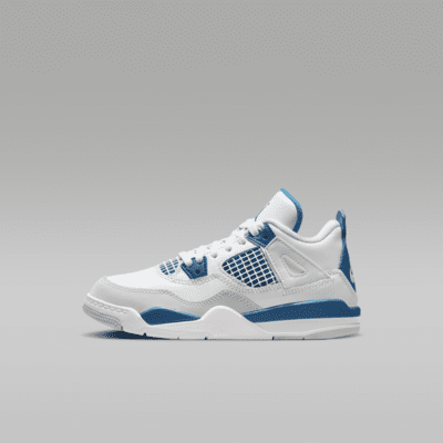 Jordan 4 Retro 'Industrial Blue' Younger Kids' Shoes