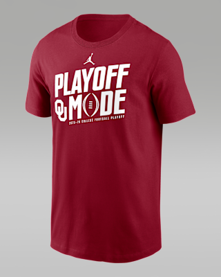 Мужская футболка Oklahoma 2025/26 College Football Playoff Bound Pass Protection Nike College для футбола