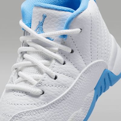 Tenis para bebé e infantil Jordan 12 Retro "White and University Blue"
