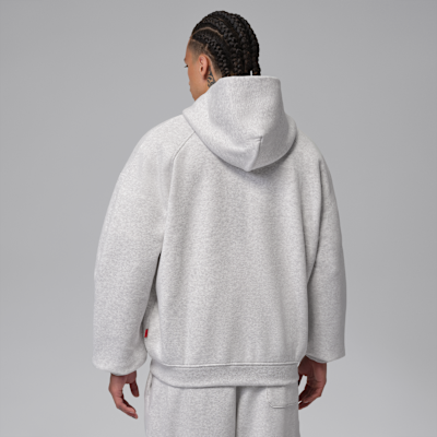 Jordan Brooklyn Tam Boy Fermuarlı Bol Kesimli Fleece Erkek Sweatshirt'ü görsel 2