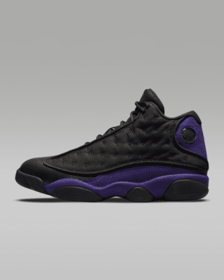 jordan 13 black purple