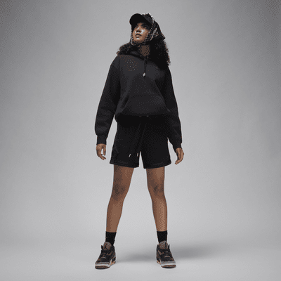 Sudadera con gorro sin cierre forrado de satén para mujer Jordan Flight Fleece