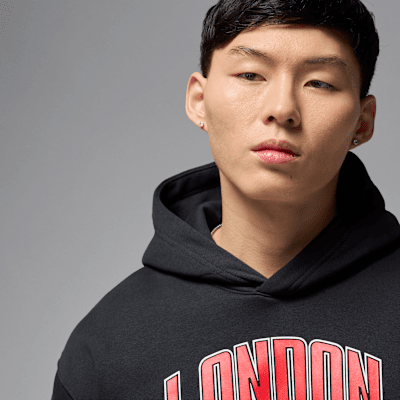 Felpa pullover in fleece con cappuccio London Jordan – Uomo
