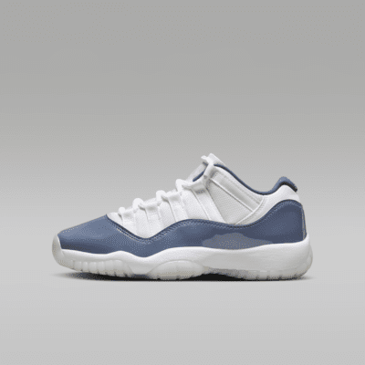 Air Jordan 11 Retro Low "Diffused Blue" Big Kids' Shoes