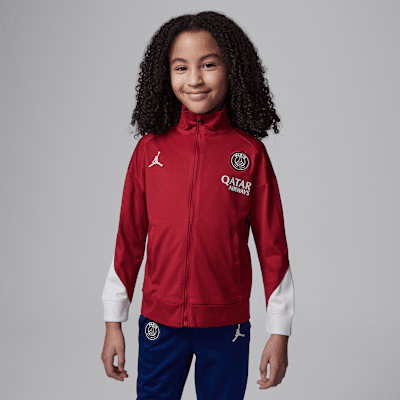 4e tenue de survêtement de foot en maille Jordan Dri-FIT Paris Saint-Germain Strike pour enfant