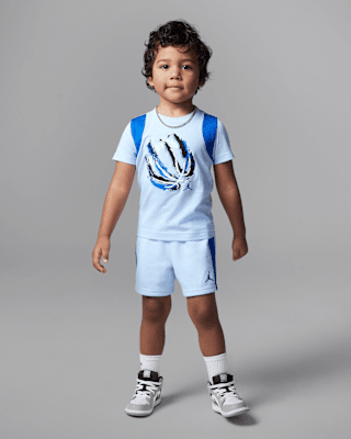 Детские шорты Jordan Toddler Bball Fire Mixed 2-Piece Shorts Set