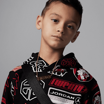 Sudadera con gorro estampada de French Terry para preescolar Jordan Essentials