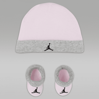 Jordan Baby (0-9M) Hat and Booties Set