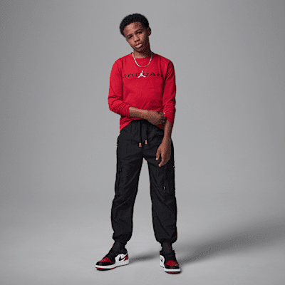 Playera de manga larga Baseline para niños talla grande Jordan