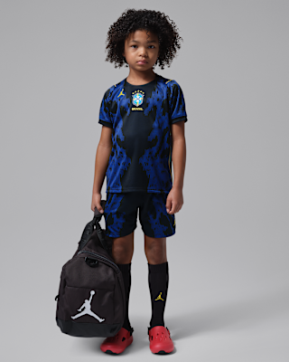 Детские  Brazil 2026 Stadium Away Little Kids' Jordan Soccer Replica 3-Piece Kit