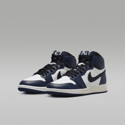 Air Jordan 1 High OG "Midnight Navy" Big Kids' Shoes