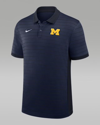 Мужские  Michigan Sideline Victory Stripe Jordan Brand Dri-FIT College Polo