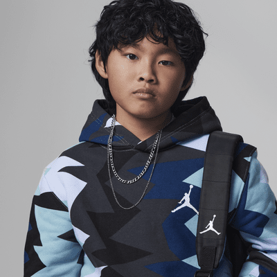 Sudadera con gorro para niños talla grande Jordan MJ Flight MVP Printed Pullover