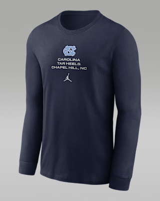 Мужская футболка North Carolina Sideline Jordan Brand Dri-FIT College Long-Sleeve