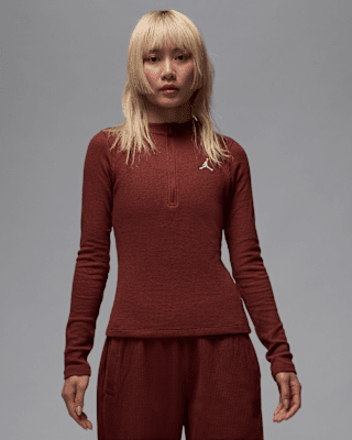 Женские  Jordan Long-Sleeve 1/2-Zip Knit Top