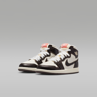Jordan 1 Retro High OG "Baroque Brown and Sail" Little Kids' Shoes