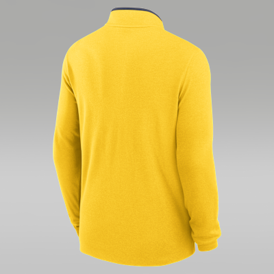 Playera de manga larga universitaria marca Jordan Dri-FIT de medio cierre para hombre Michigan Victory