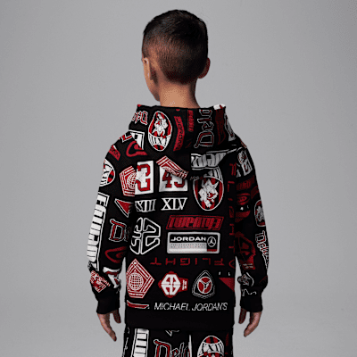 Sudadera con gorro estampada de French Terry para preescolar Jordan Essentials