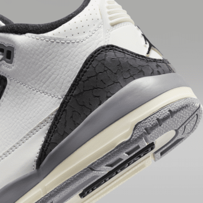 Tenis para niños de preescolar Jordan 3 Retro "Cement Gray"