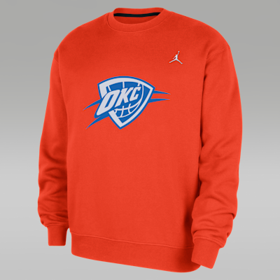 Oklahoma City Thunder Statement Essentials Men's Jordan NBA Fleece Crew-Neck Sweatshirt