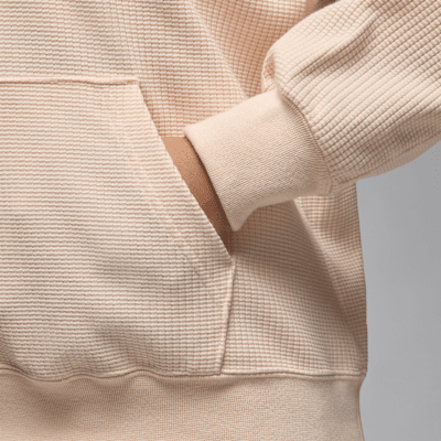 Jordan Flight Fleece Waffle Saten Astarlı Kadın Kapüşonlu Üstü