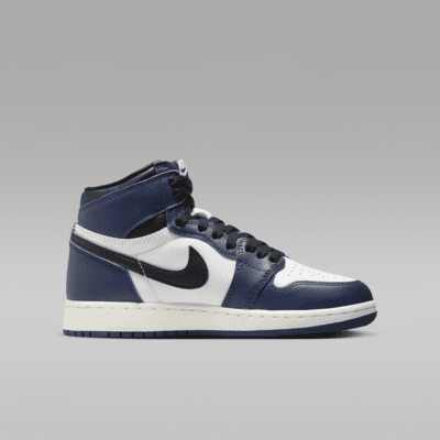 Tenis para niños grandes Air Jordan 1 Retro High OG "Midnight Navy"