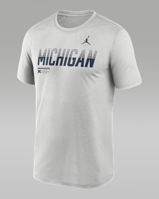 Мужская футболка Michigan Sideline Legend Jordan Brand Dri-FIT College