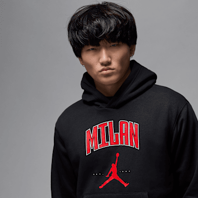 Felpa pullover in fleece con cappuccio Milan Jordan – Uomo