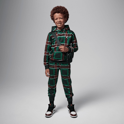 Sudadera con gorro sin cierre festiva de tejido Fleece para niños talla pequeña Jordan Brooklyn Essentials