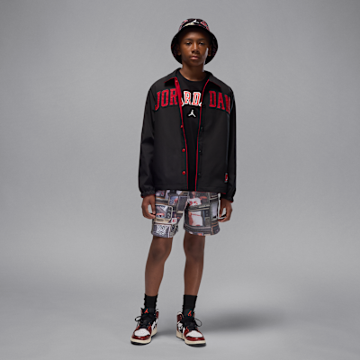 Jordan Big Kids' Brooklyn Printed Fleece Shorts