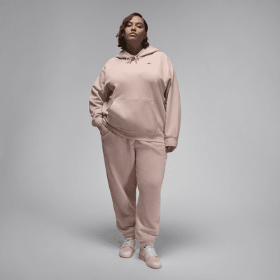 Sudadera con gorro sin cierre forrada con satén para mujer (talla grande) Jordan Flight Fleece